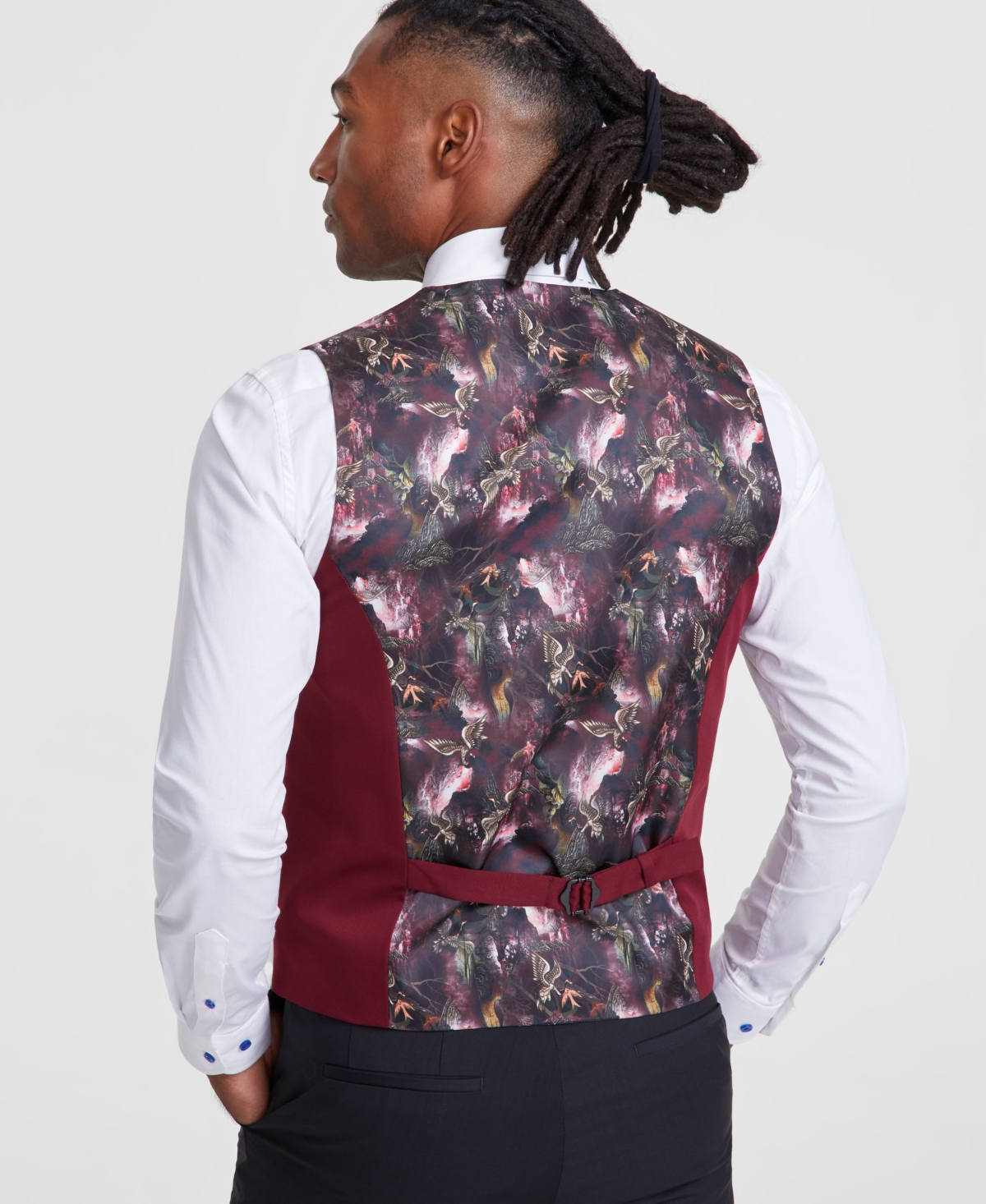 Tayion Collection Men's Classic-Fit Solid Suit Vest