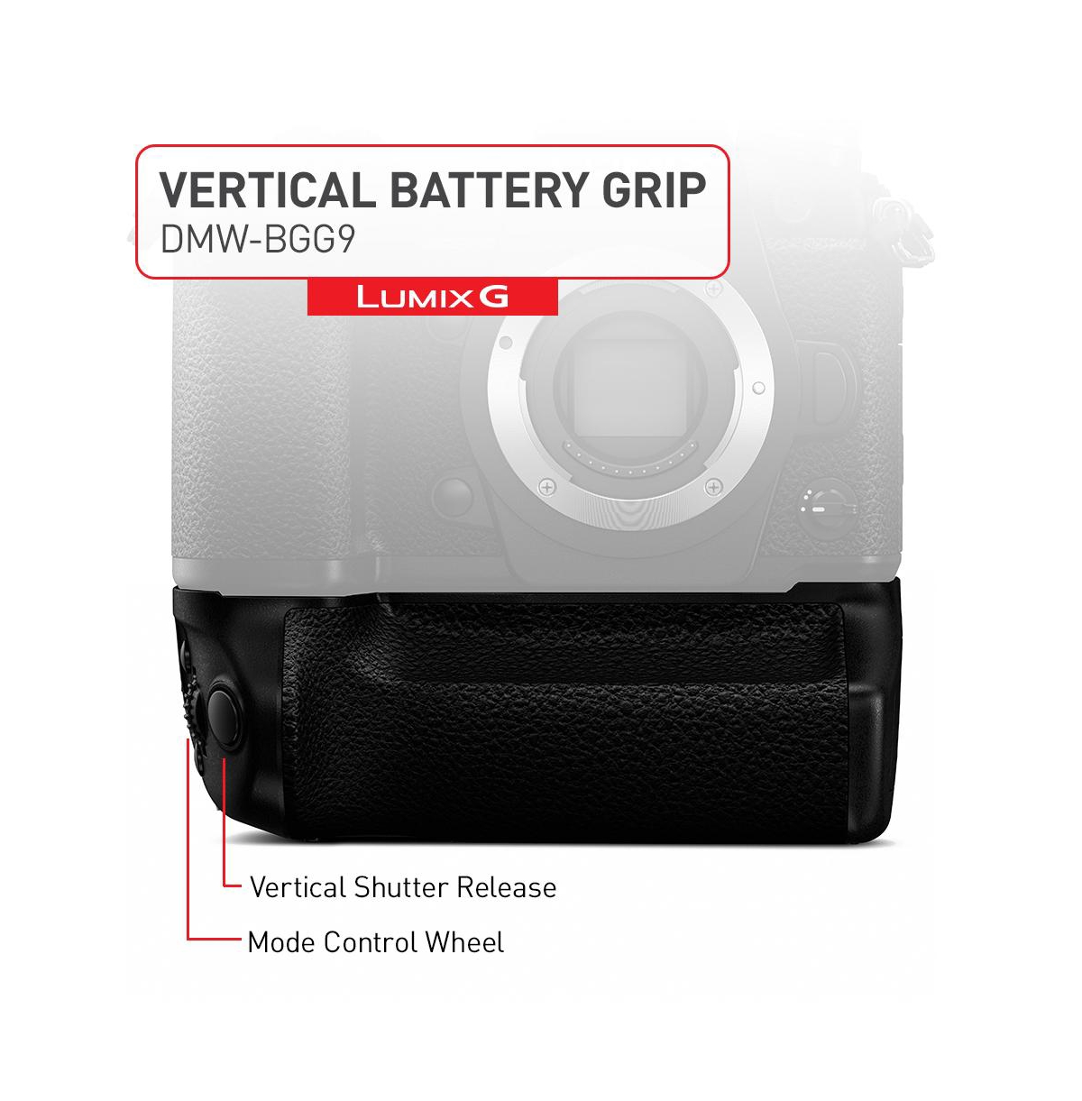 Panasonic Dmw-BGG9 Vertical Battery Grip for the Lumix G9 Camera