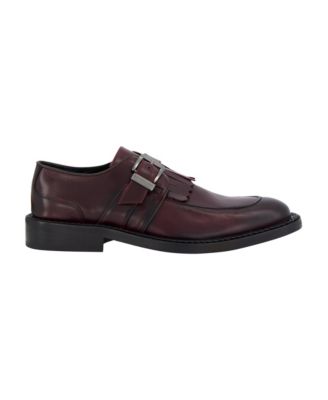 Men's White Label Monk Strap Moc Toe with Fringe Shoes