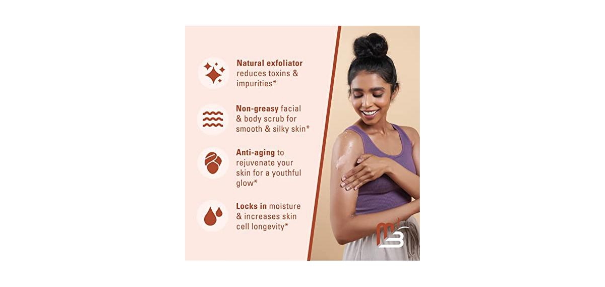M3 Naturals Himalayan Salt Body Scrub Infused with Collagen and Stem Cell Natural Exfoliating Salt Scrub