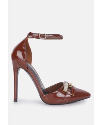 Mocktail Buckle Embellished Stiletto Heels