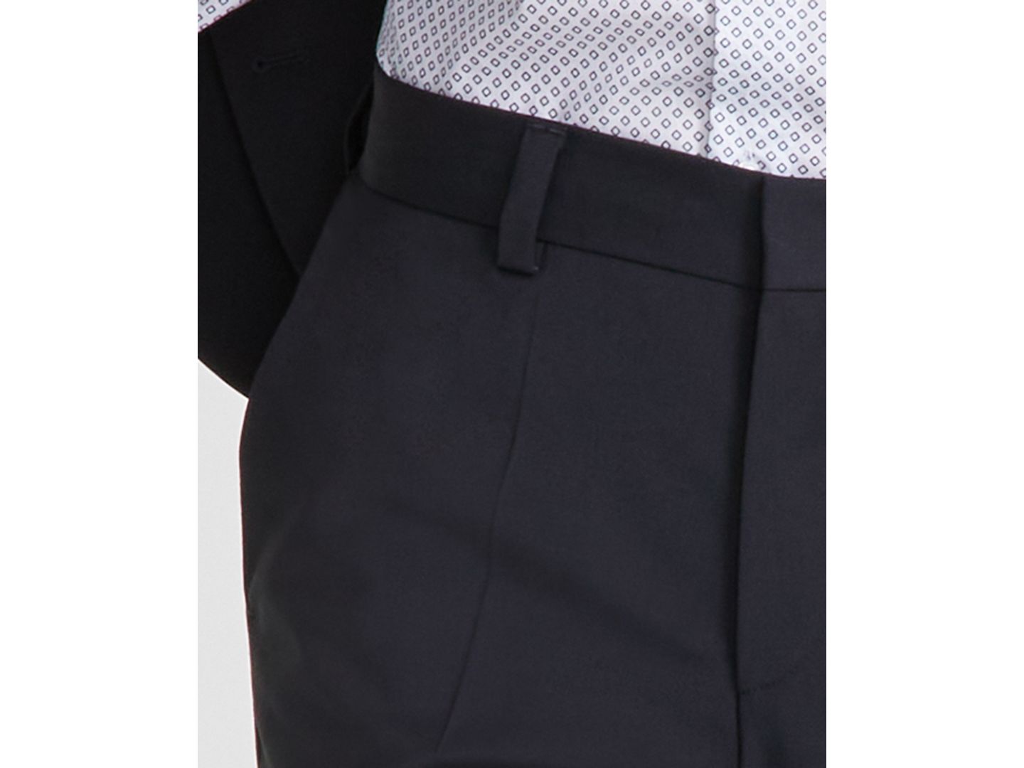 Мужские брюки Hugo Boss Modern-Fit Solid Wool-Blend Suit Trousers, цвет: Чёрный — фото 6