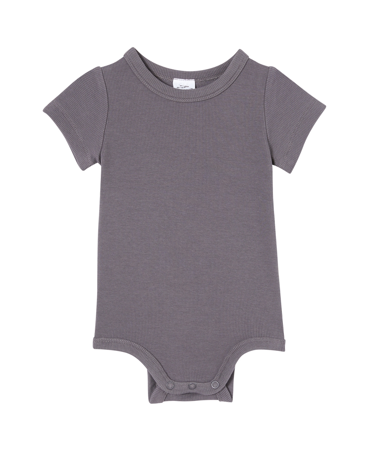 Cotton On Baby Boys And Baby Girls The Short Sleeve Rib Bubbysuit In Grey