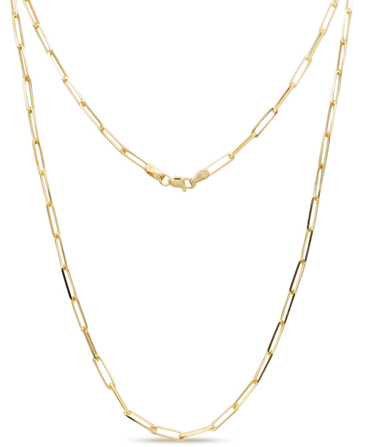 14K Gold Paperclip 2.8mm Chain Necklace, 16", approx. 4.4gr - Gold