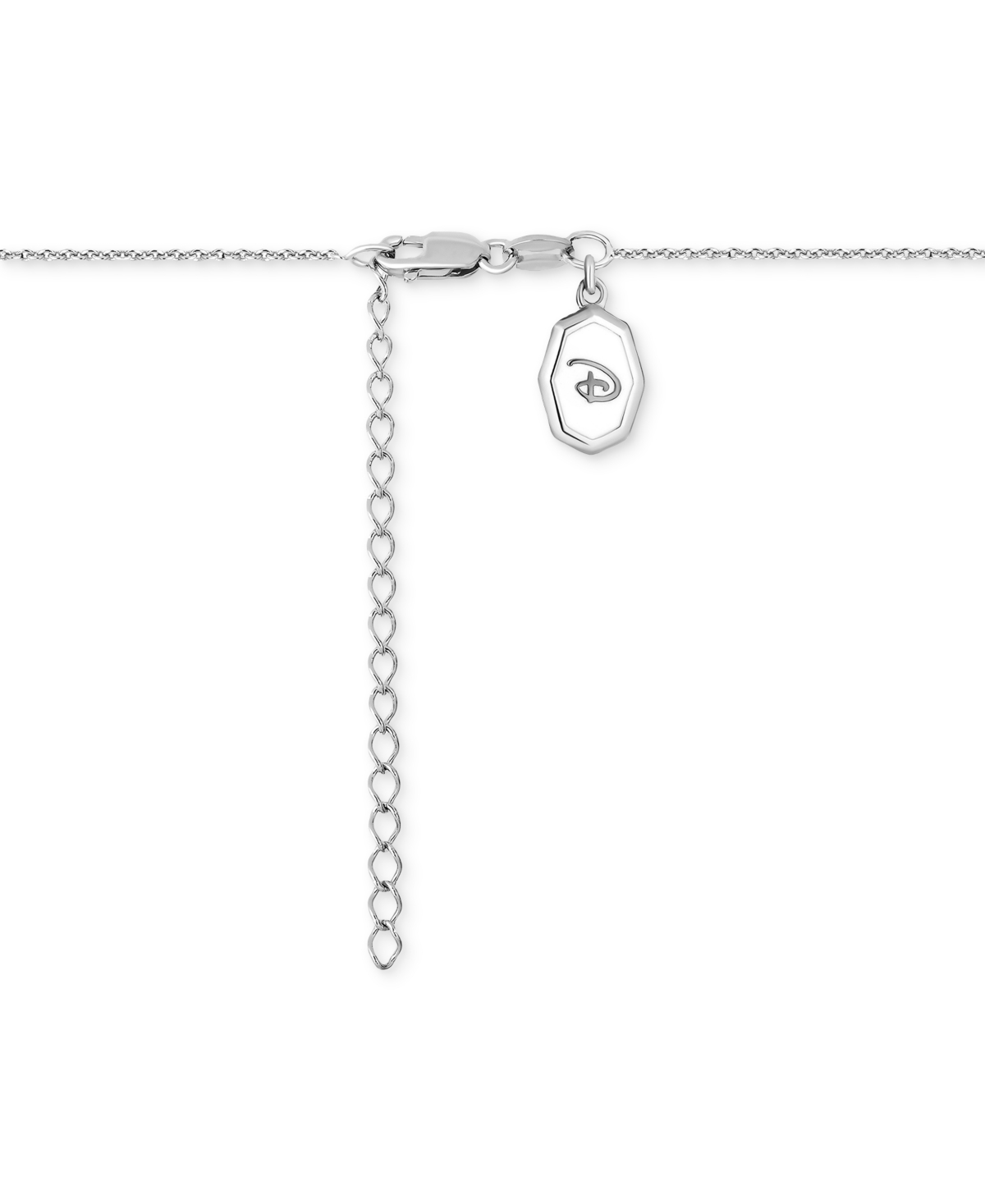 Wonder Fine Jewelry Disney  Diamond Cluster Mickey Mouse Heart 18" Pendant Necklace (1/6 Ct. T.w.) In In Sterling Silver