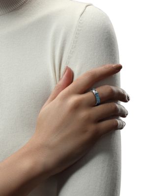 Star Wars London Blue Topaz (1 ct. t.w.) & Diamond (1/20 ct. t.w.) Obi-Wan Kenobi Lightsaber Ring in Sterling Silver