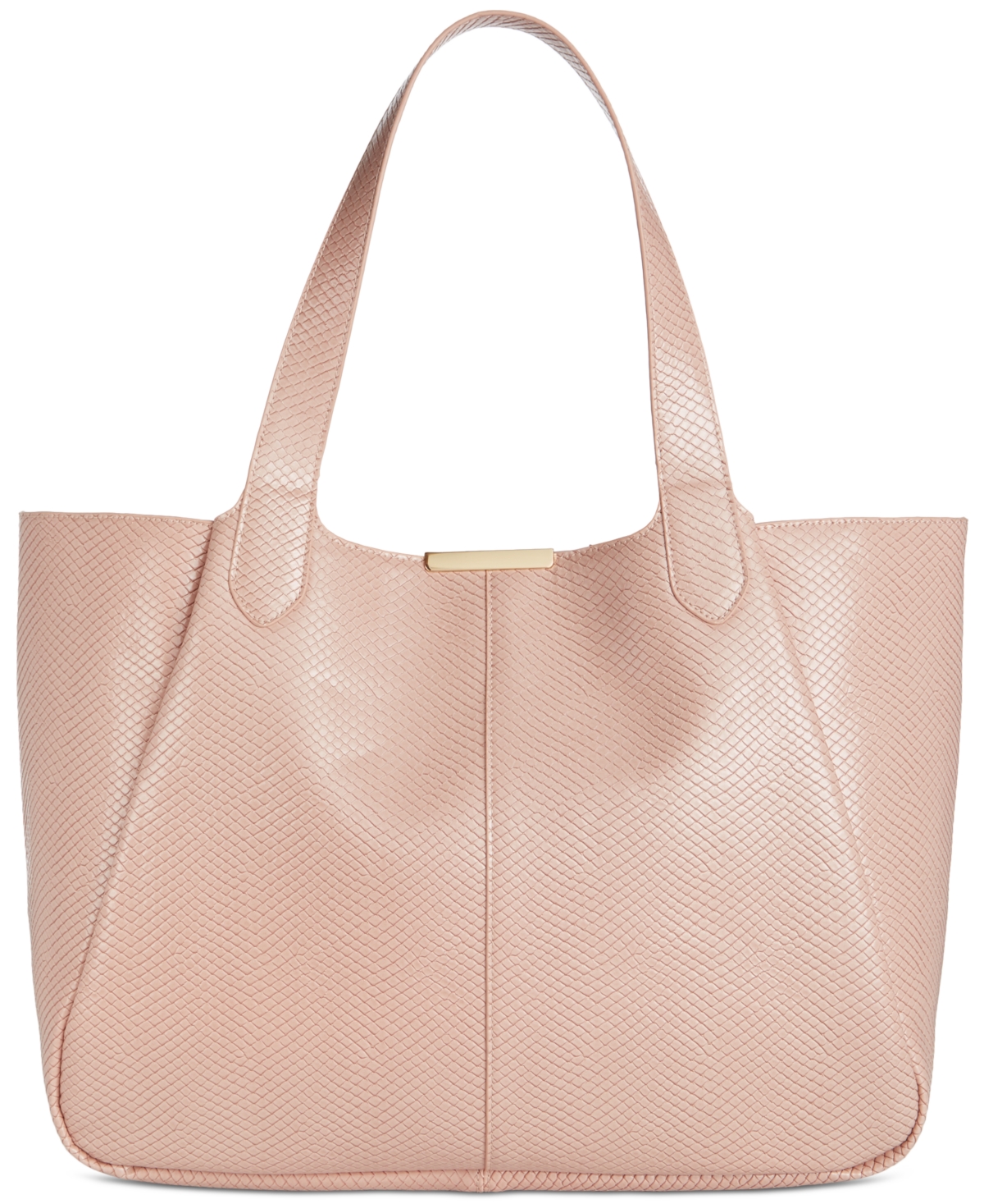 Shop On 34th Azriell Embossed Tote Bag, Created For Macy's In Chai Snake