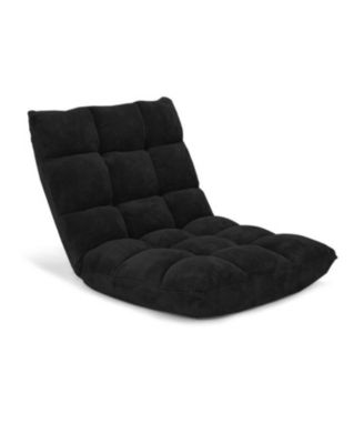 14 Position Adjustable Floor Chair with Cushioned Seat and Back Support