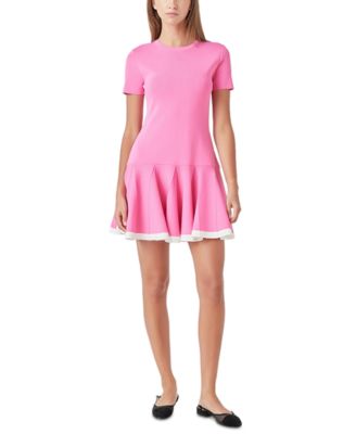 English Factory - Women's Pleated-Skirt Drop-Waist Dress