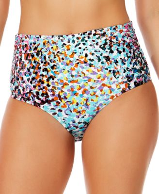 Anne Cole - Women's Printed Shirred-Waist Bikini Bottoms