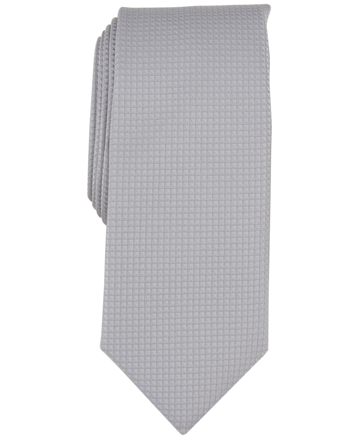 Shop Alfani Men's Windhill Solid Tie, Created For Macy's In Silver