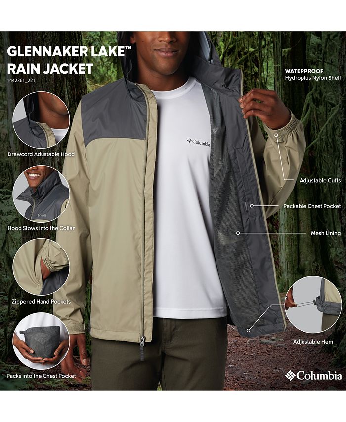 Men's columbia glennaker cheap packable rain jacket