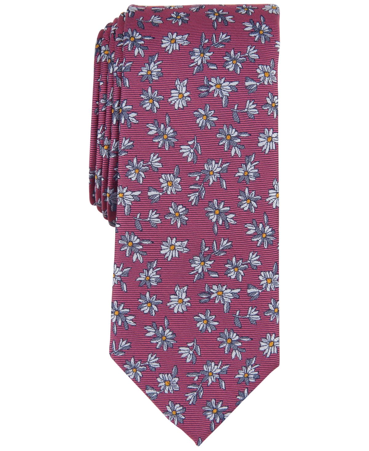 Men's Cesar Floral Tie, Created for Macy's - Coral