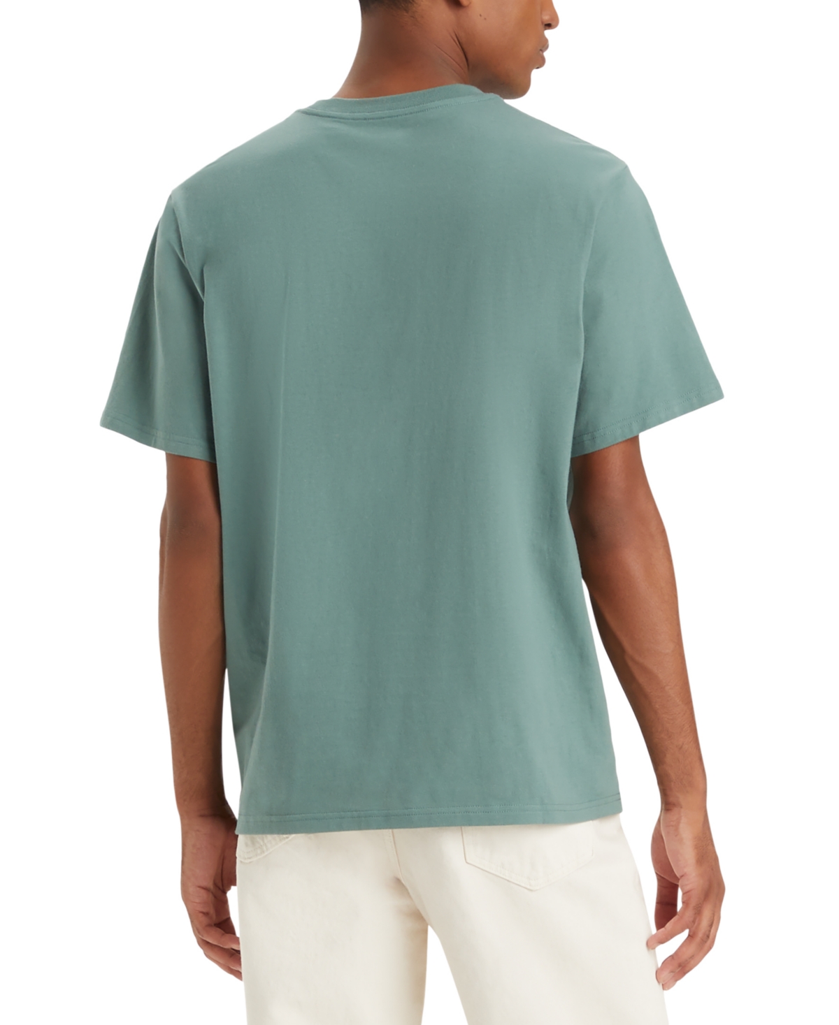 Shop Levi's Men's Cotton Relaxed Logo Crewneck T-shirt In Drop Shado