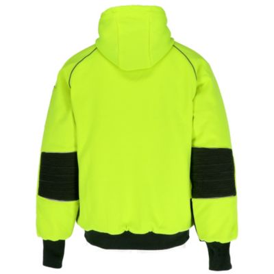 Men's HiVis PolarForce Pullover Sweatshirt - High Visibility Insulated Hoodie with Kangaroo Pocket