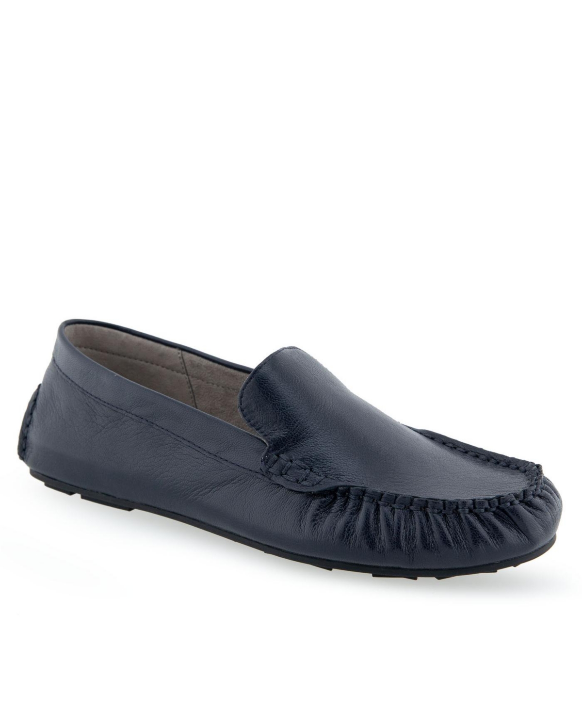 Shop Aerosoles Women's Coby Moccasins In Navy Leather