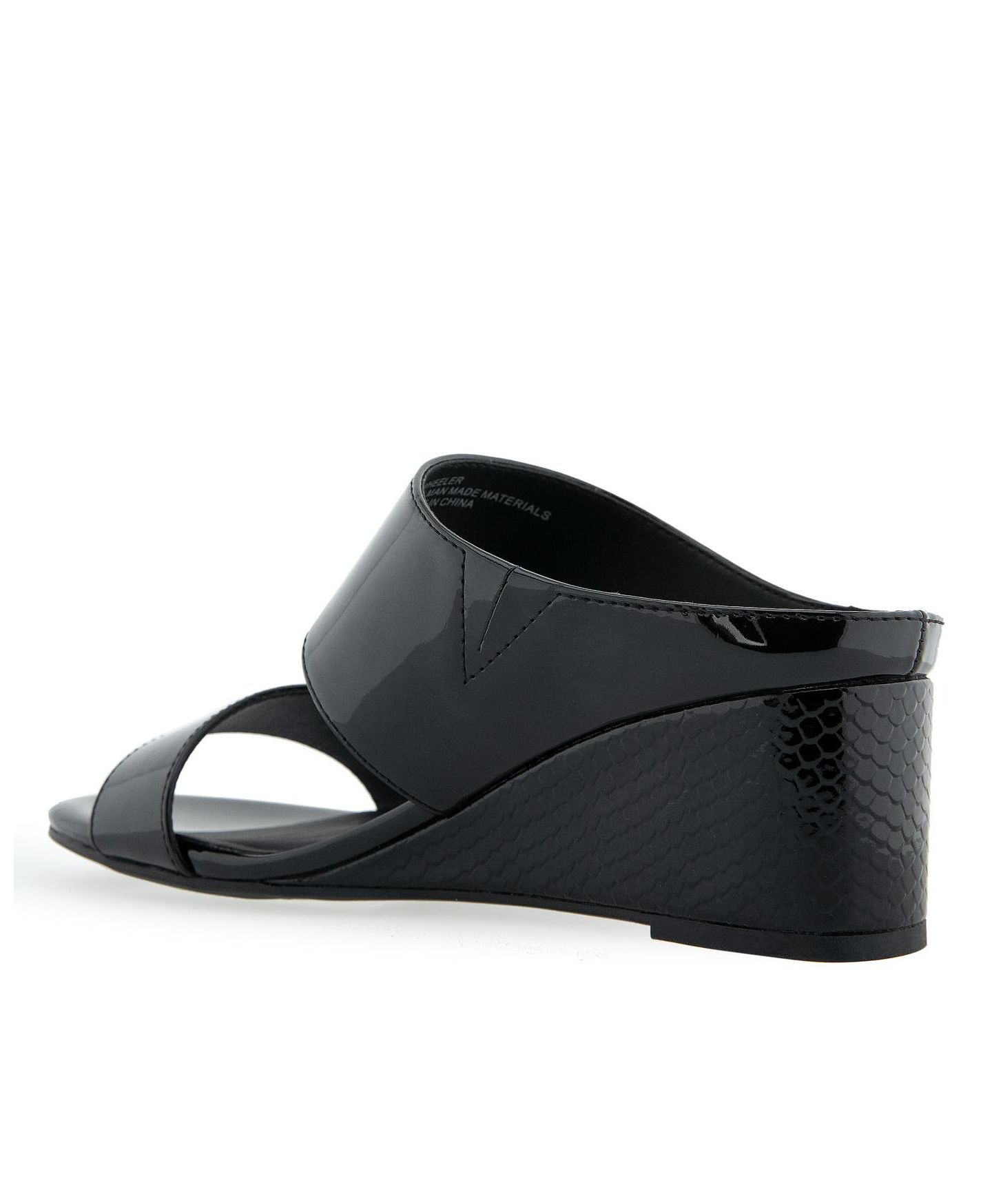 Женские сандалии Aerosoles Wheeler Strap Wedge, цвет: Чёрный лаковый — фото 6