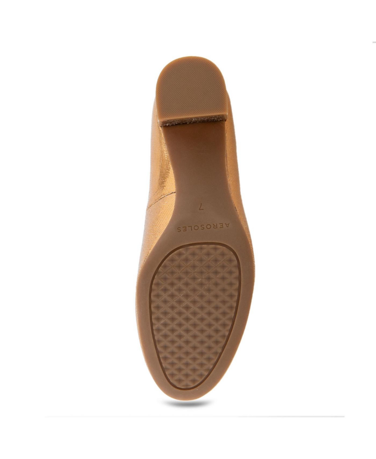 Shop Aerosoles Ebel Dress Mid Heel Pumps In Light Bronze Leather