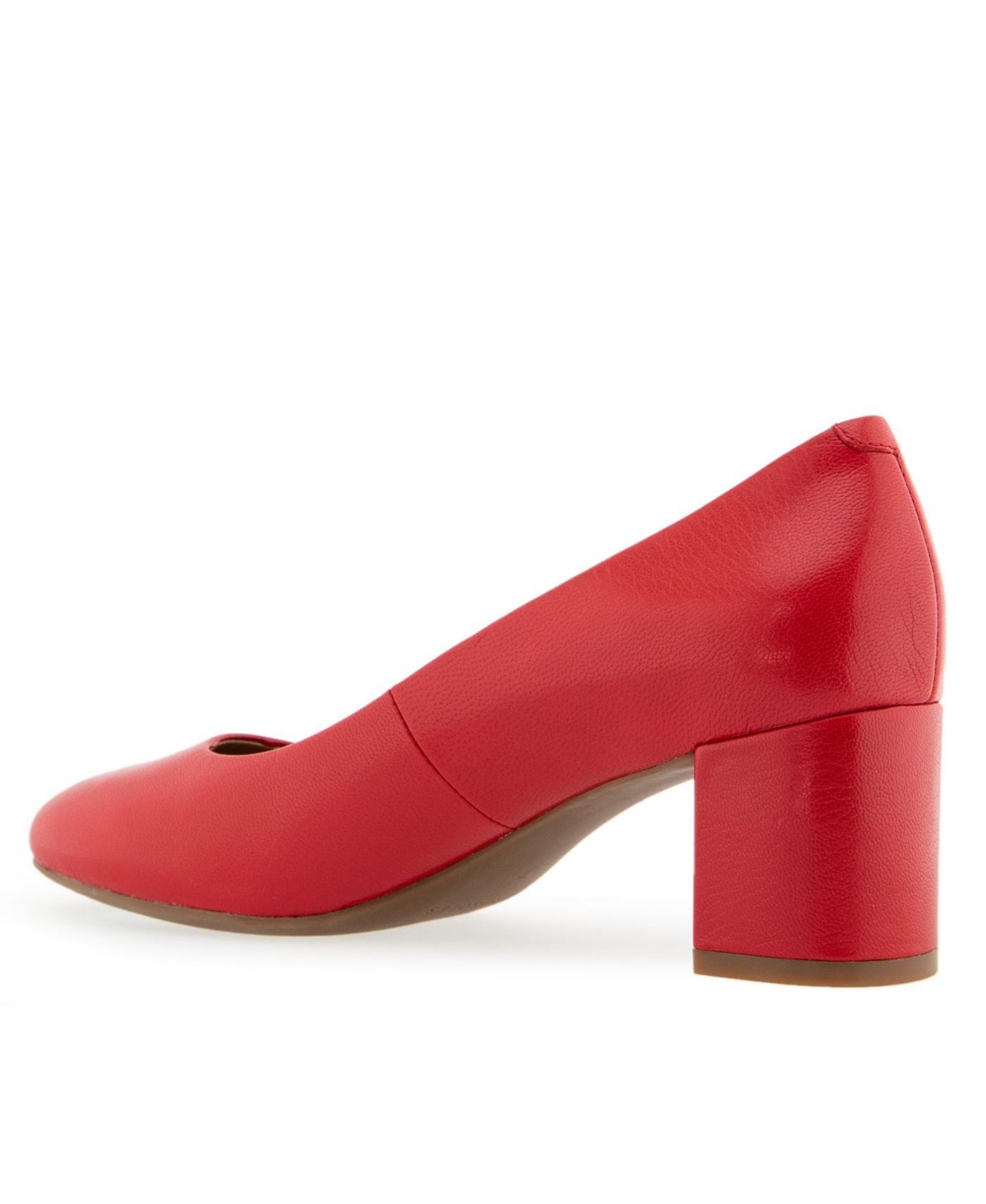 Shop Aerosoles Ebel Dress Mid Heel Pumps In Racing Red Leather