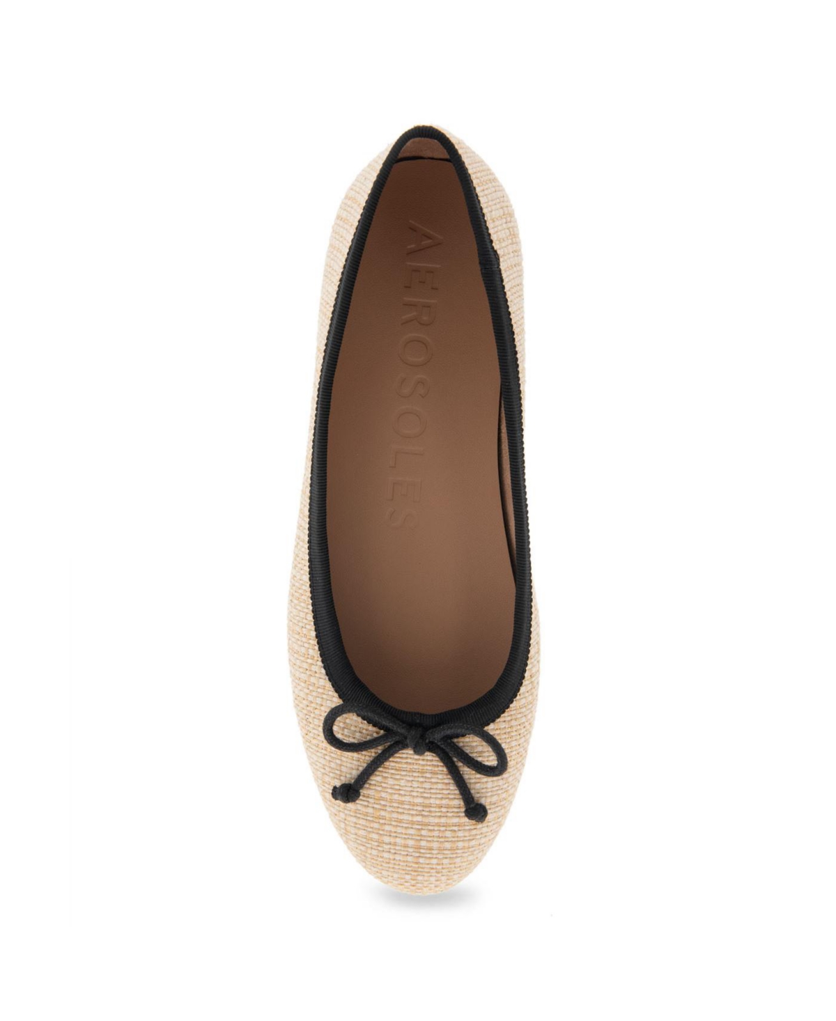 Shop Aerosoles Women's Homebet Ballet Flats In Natural Raffia