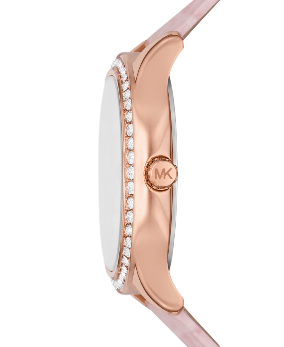 Shop Michael Kors Women's Sage Three-hand Blush Croco Embossed Leather Watch 38mm
