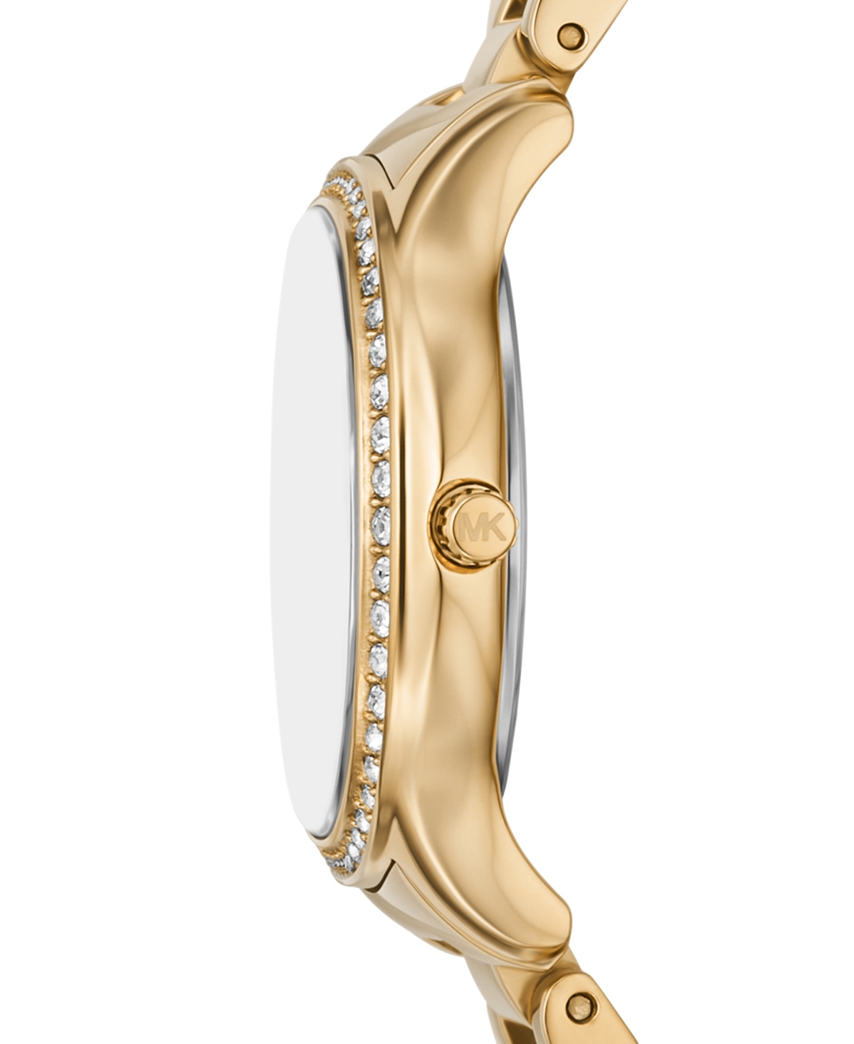 Shop Michael Kors Women's Sage Three-hand Gold-tone Stainless Steel Watch 31mm