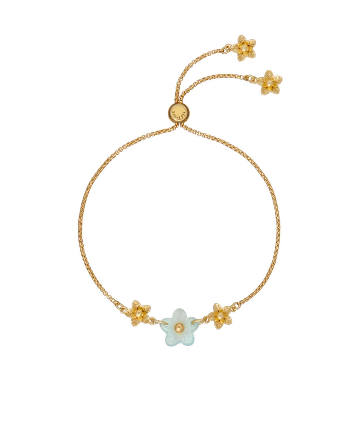 Wileia: Flower Chain Adjustable Bracelet - Gold