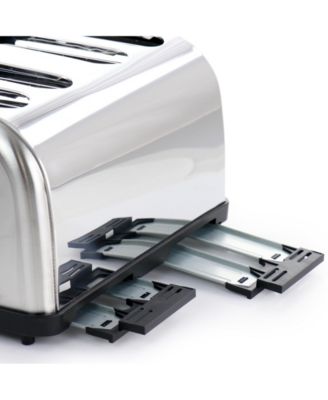 4 Slice Stainless Steel Wide Slot Retro Toaster