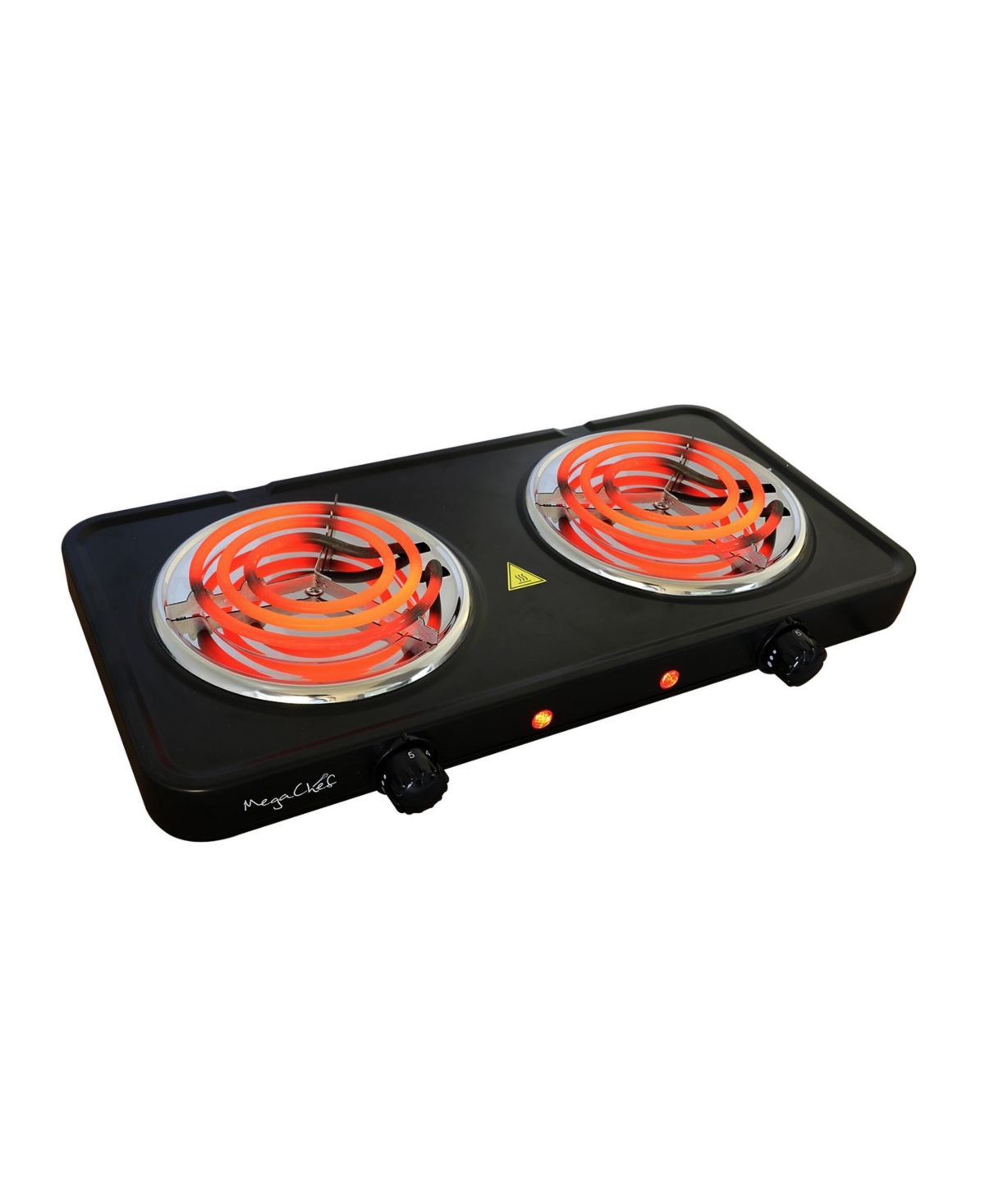 Megachef Electric Dual Coil Burner Cooktop Buffet Range In Black