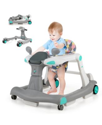 2-in-1 Foldable Activity Push Walker with Adjustable Height