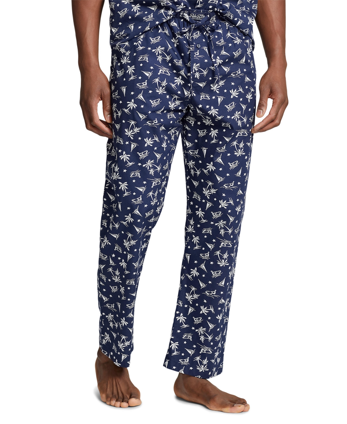 Men's Cotton Printed Pajama Pants - CRUISE NAVY BAHAMA WAKEBOARDER PRINT