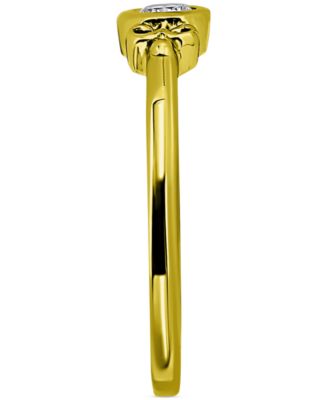 Cubic Zirconia Bezel Fancy Toe Ring, Created for Macy's