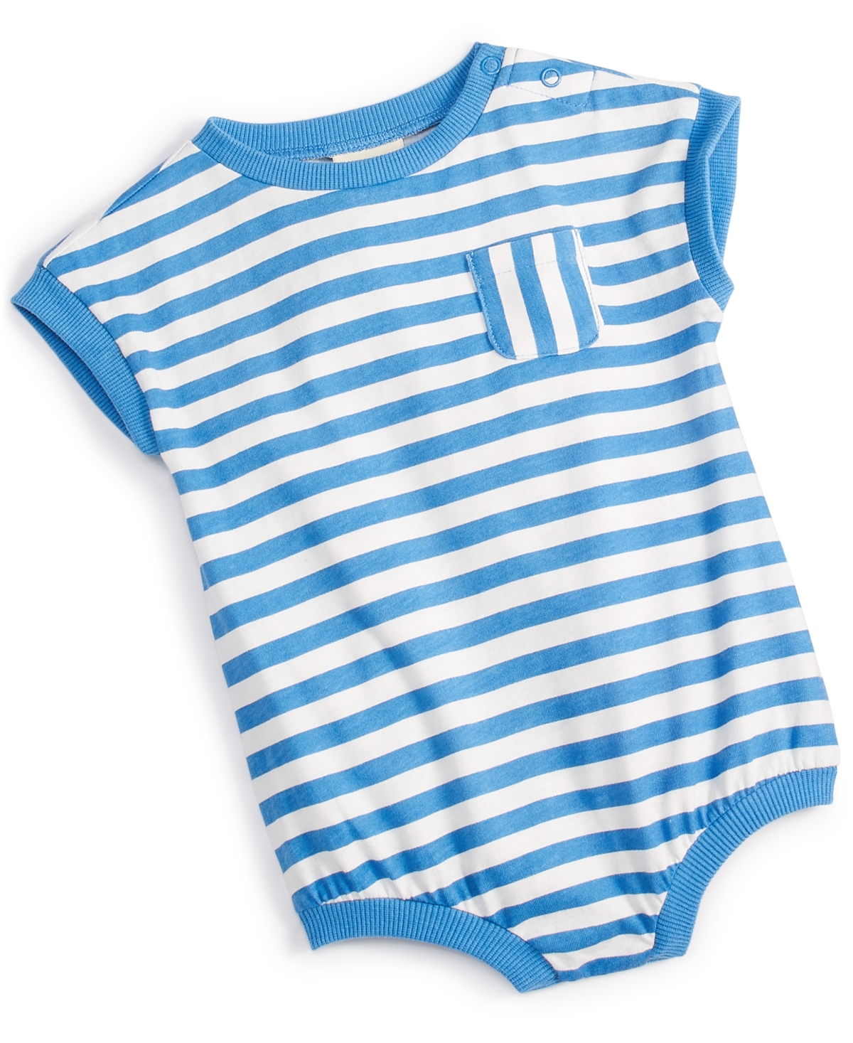 Shop First Impressions Baby Boys Atlantic Striped Sunsuit, Created For Macy's In Lyric Blue
