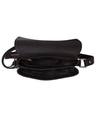 Pebble Leather Connie Crossbody Handbag