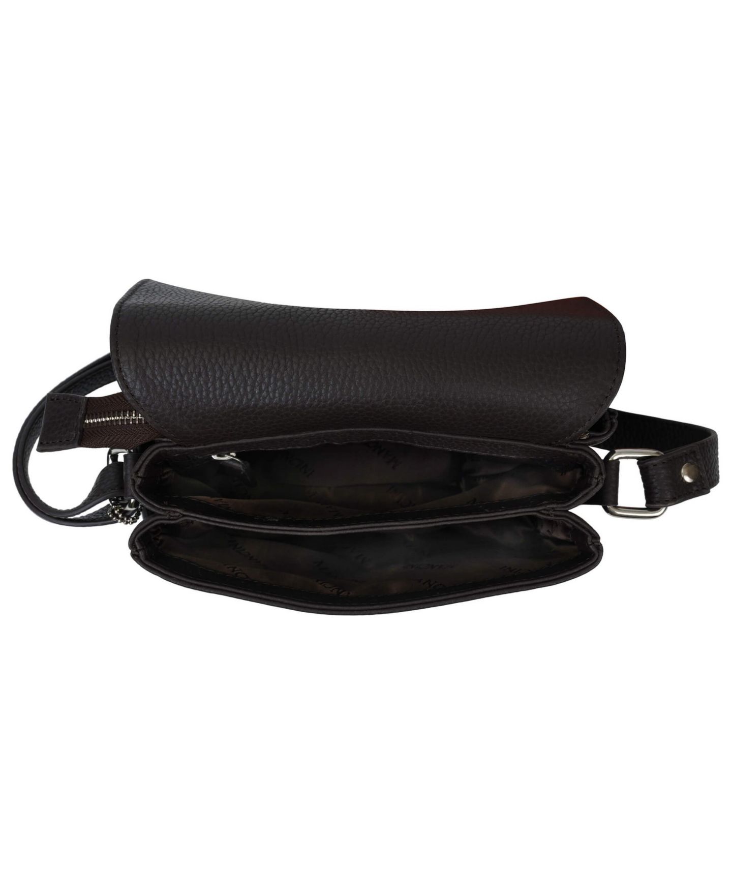 Женская сумка Mancini Pebble Leather Connie Crossbody Handbag, цвет: Коричневый — фото 7