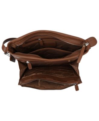 Pebble Loretta Leather Crossbody Handbag with Organizer