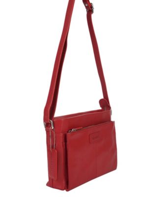 Pebble Loretta Leather Crossbody Handbag with Organizer