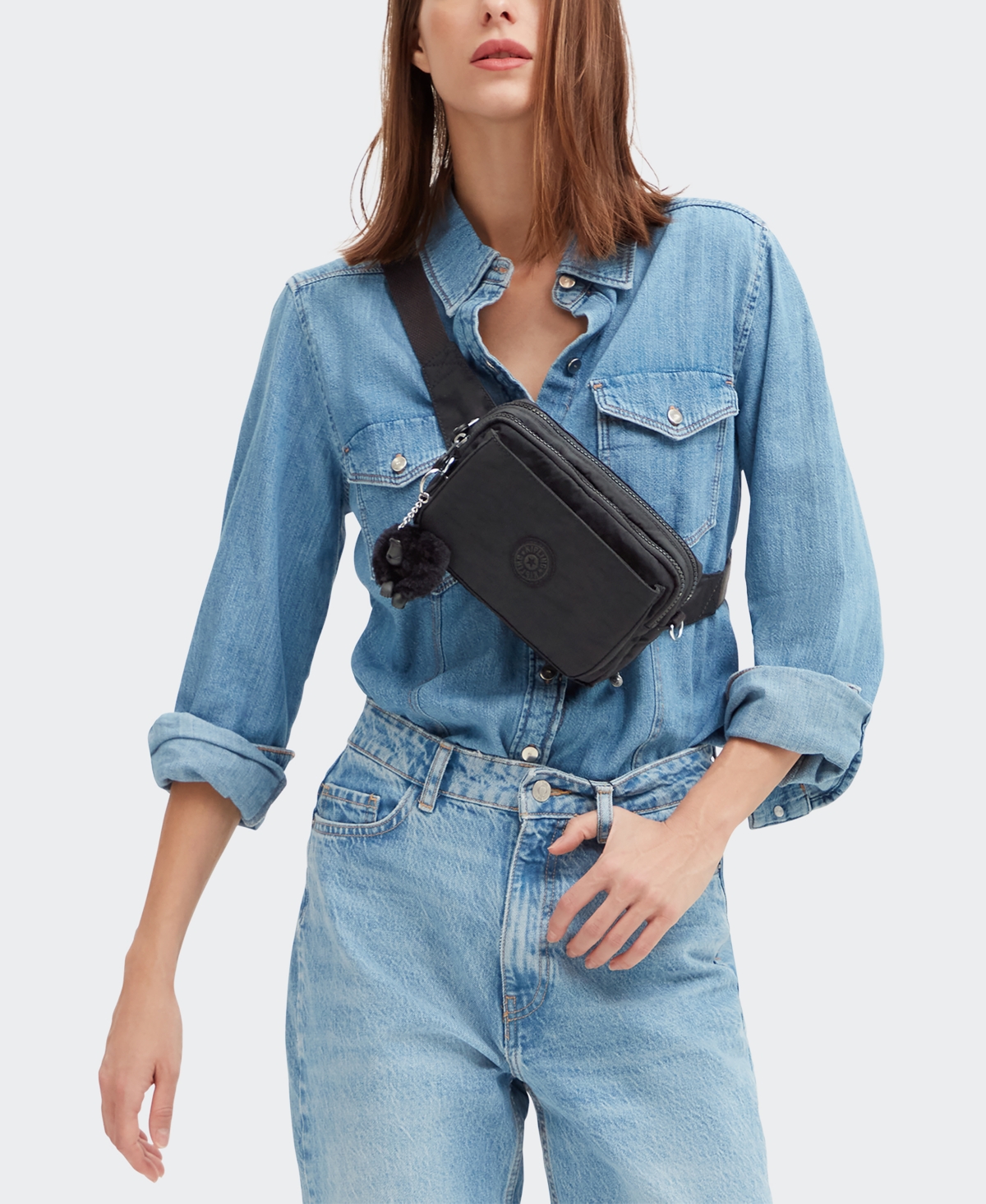 Kipling Abanu Multi Convertible Crossbody Bag In Black Noir,silver