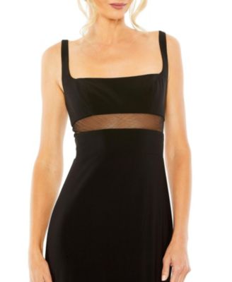 Women's Ieena Sheer Mesh Panel Sheer Detail Column Gown