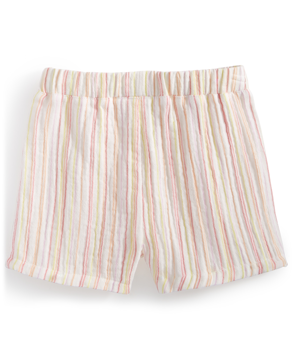 Shop First Impressions Baby Girls Dash Stripe Shorts, Created For Macy's In Angel Whit