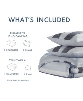 Blake Stripe Textured Print 2-Pc. Comforter Set, Twin/Twin XL