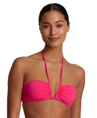 Lauren Ralph Lauren - Women's Shirred V-Wire Bandeau Bikini Top