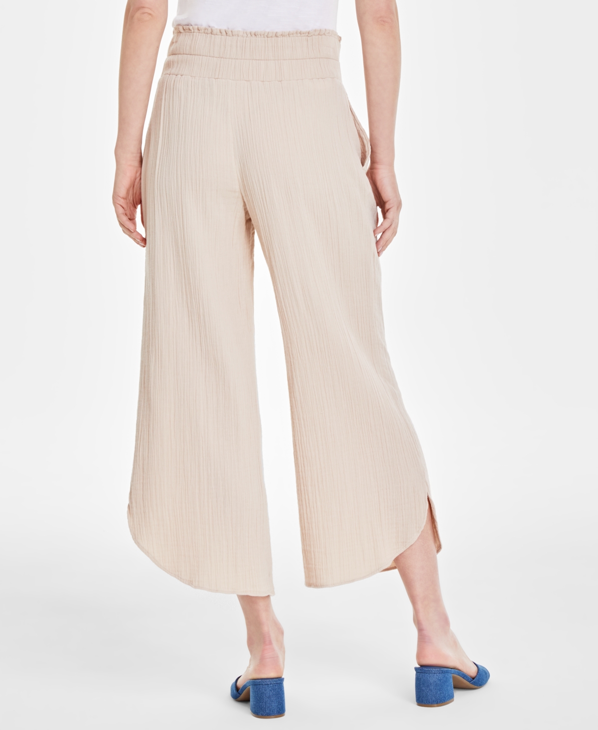 On 34th Women's Gauze Dolphin-Hem Ankle Pants, Created for Macy's