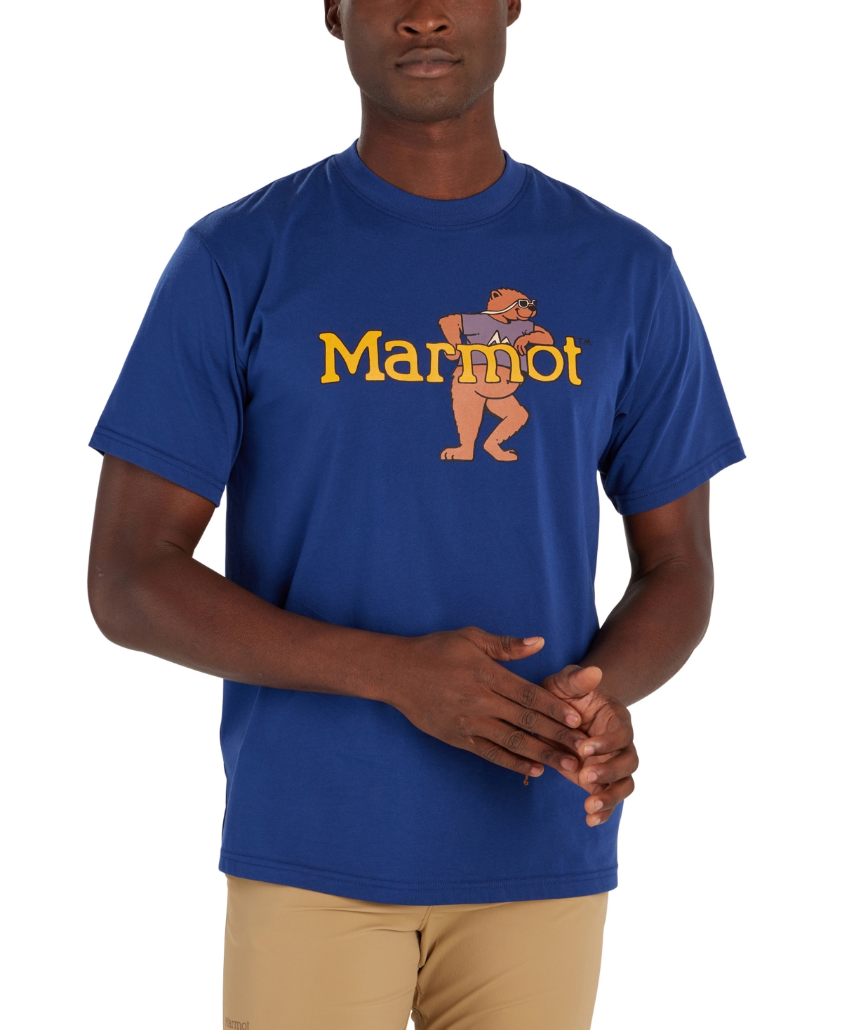 Shop Marmot Men's Leaning Marty Graphic Short-sleeve T-shirt In Twilight Blue