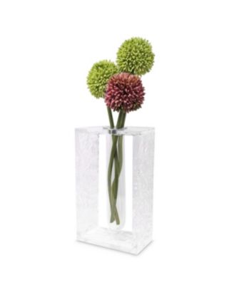 8.75"H Tube Inlayed Acrylic Vase