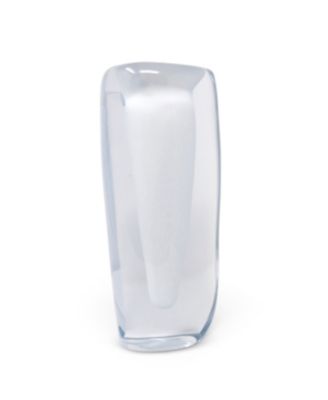 11.5"H White Inner Double Wall Glass Vase