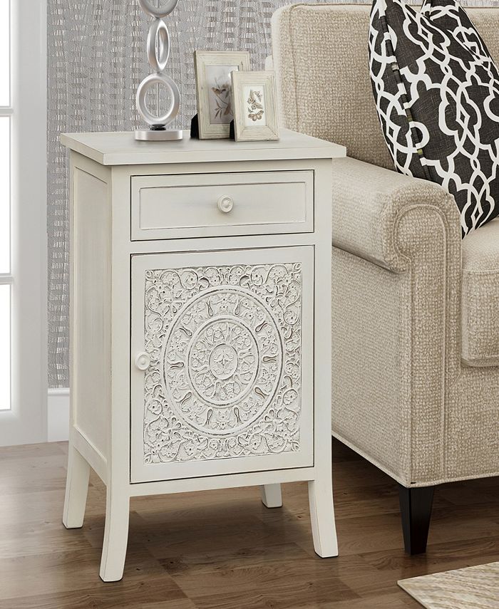 Gallerie Décor Gallerie Decor Antiqued Carved Side Table Macy's