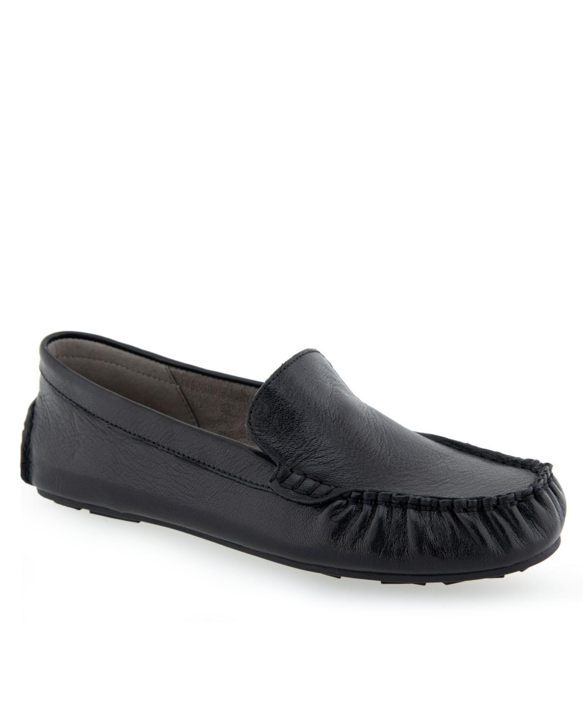 Shop Aerosoles Women's Coby Moccasins In Black Leather