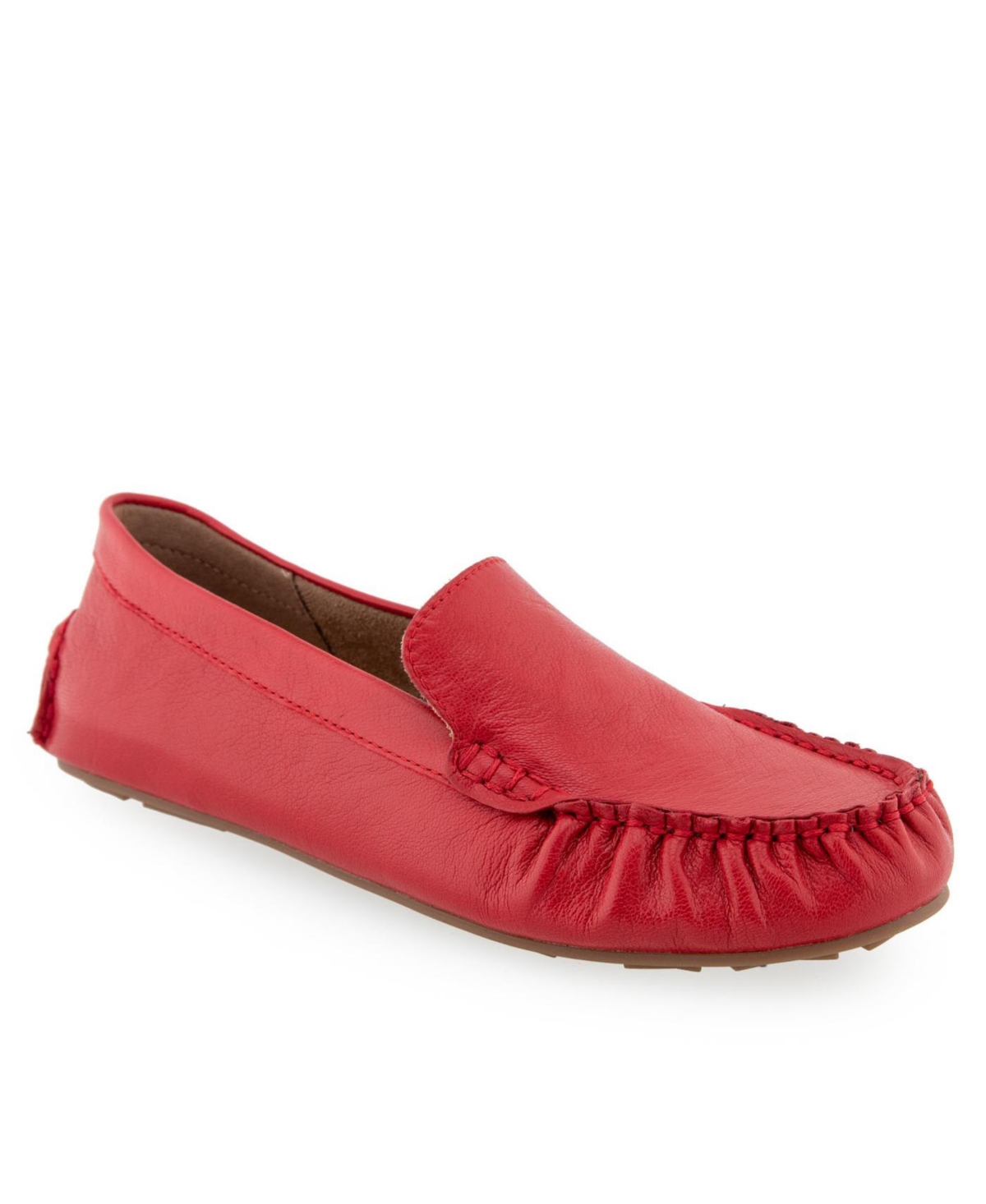 Shop Aerosoles Women's Coby Moccasins In Racing Red Leather