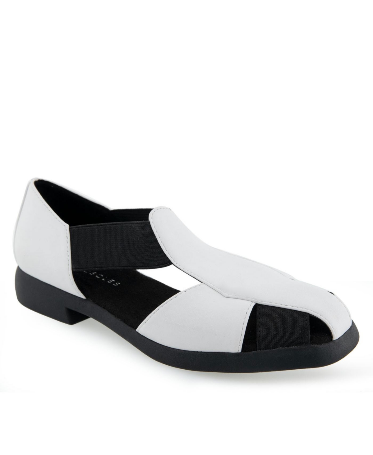 Shop Aerosoles Women's 4give Closed Toe Sandals In White Polyurethane